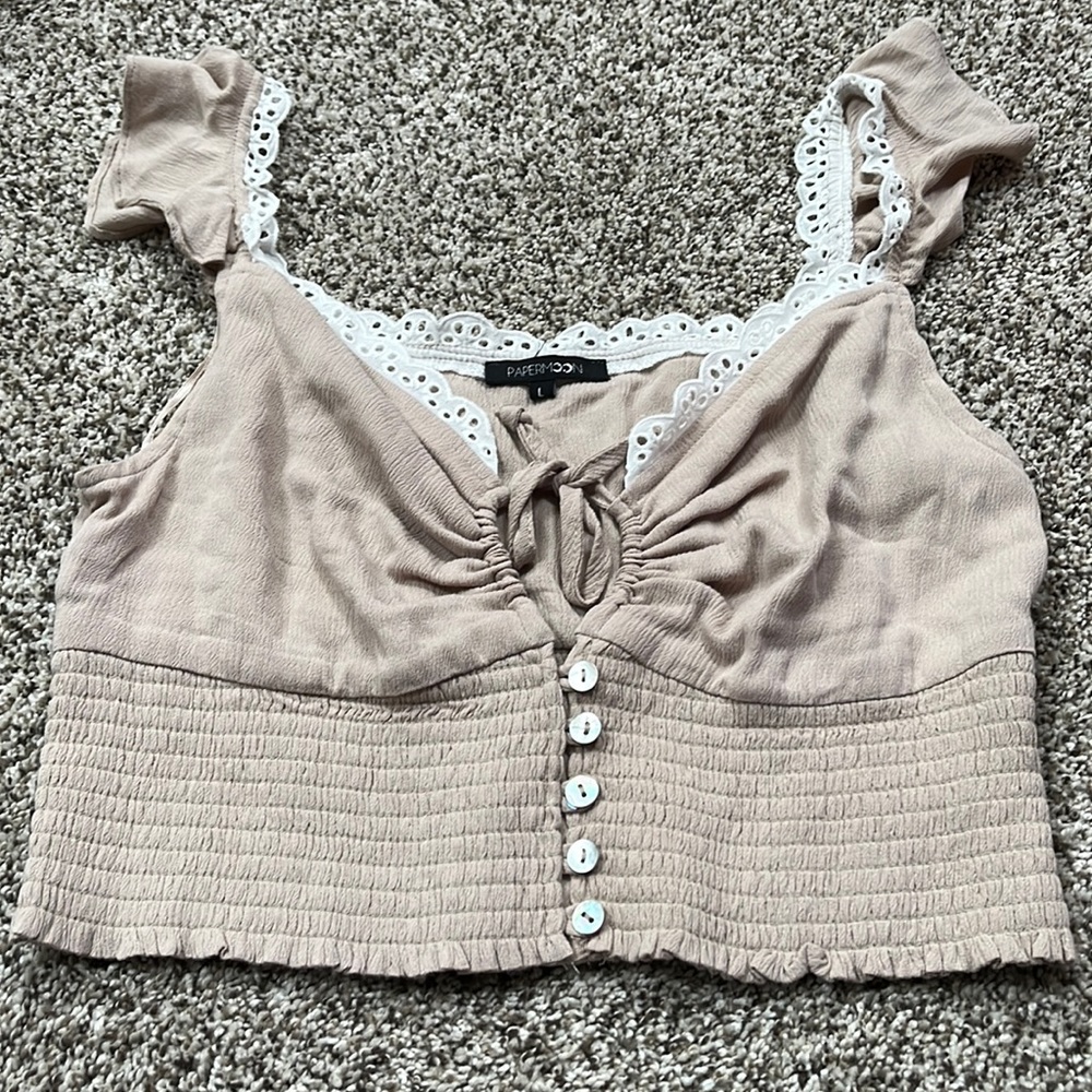 Tan tank top shirt